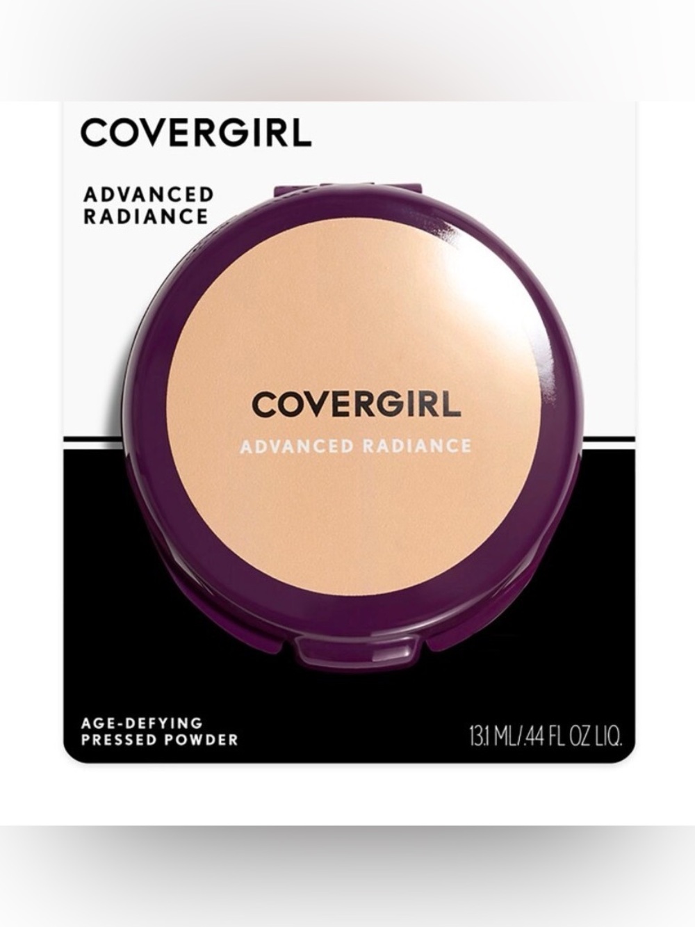 Nwt- COVERGIRL Advanced Radiance Pressed Powder - Beige with Plum Compact